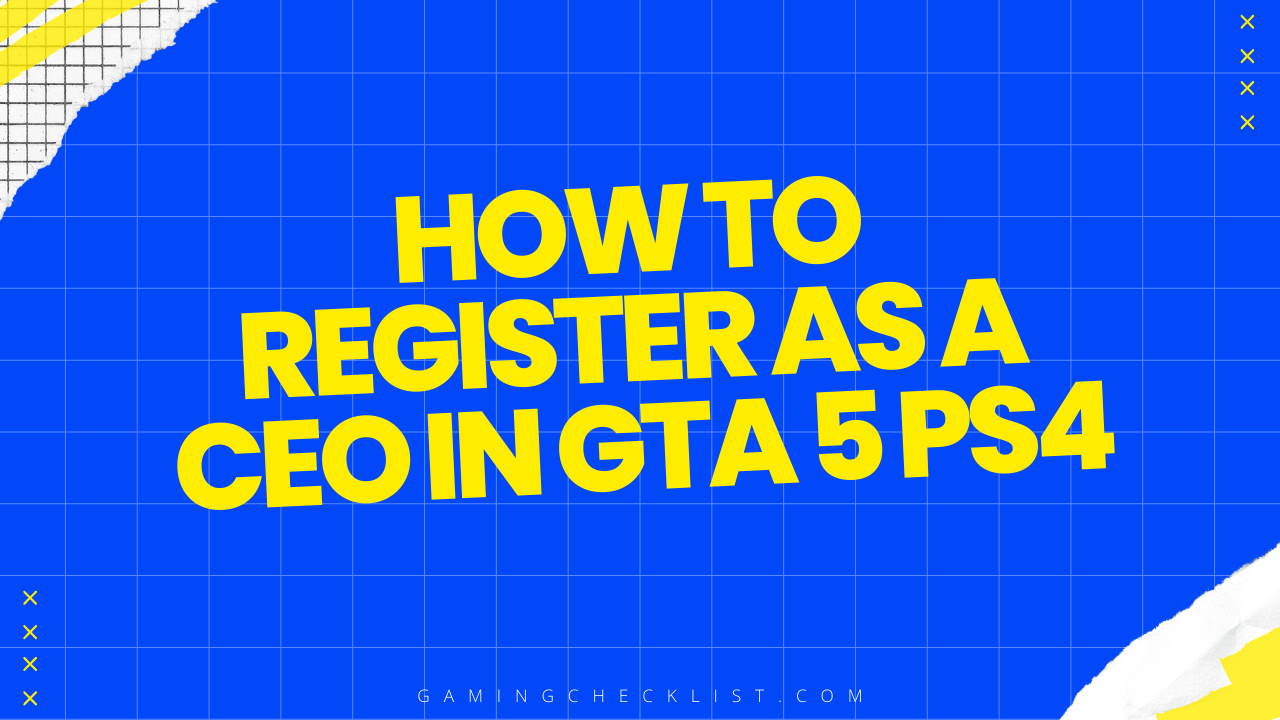How to Register as A Ceo in Gta 5 Ps4